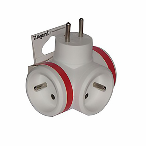 BLOC MULTIPRISE 3X2P+T LATERALE 16A 230V BLANC LEGRAND 50632