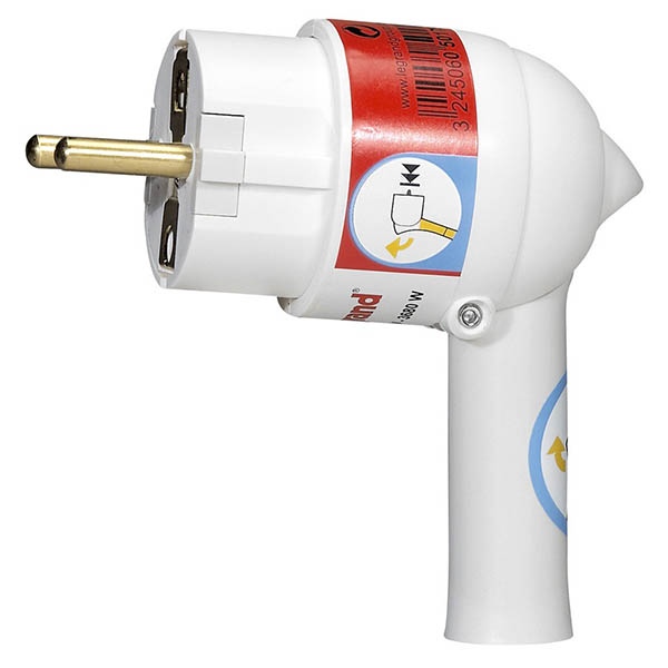 FICHE MALE AVEC TERRE PLASTIQUE - EXTRACTION FACILITEE - BLANC