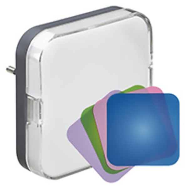 FICHE VEILLEUSE A LED - AVEC DETECTEUR CREPUSCULAIRE ET STICKERS