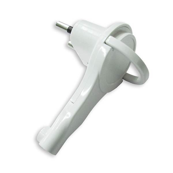 FICHE MALE 2 POLES 6A EXTRA PLATE BLANC