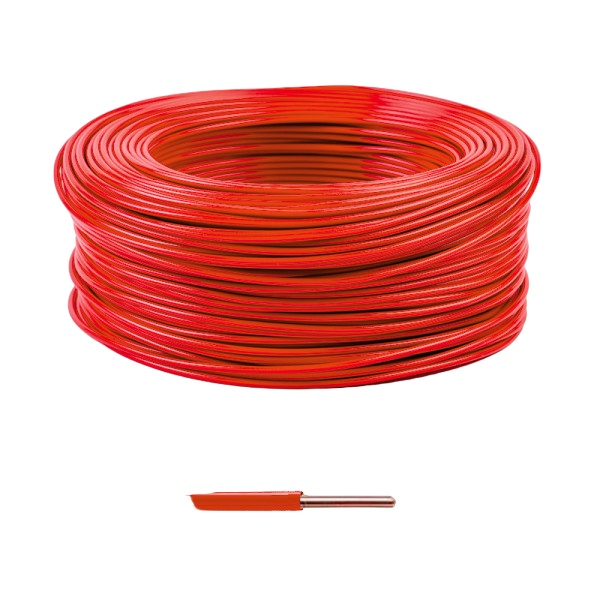 FIL RIGIDE HO7-VU 2,5MM2 ROUGE RLX 100M