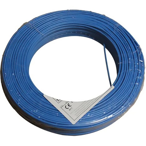 FIL RIGIDE HO7-VU 4MM2 BLEU RLX 100M