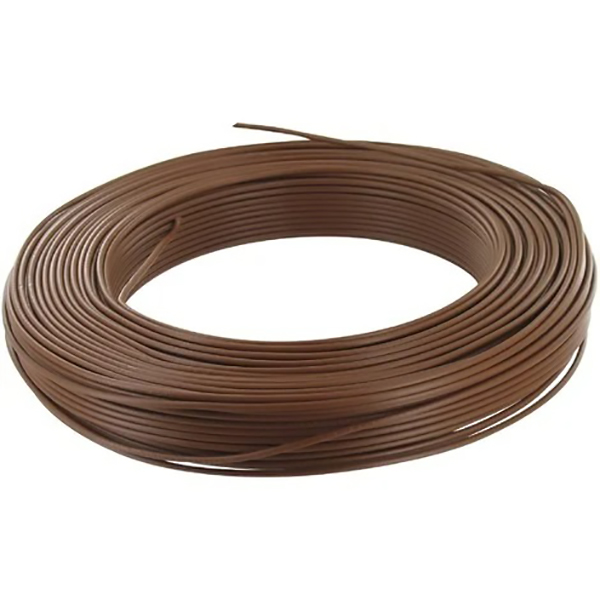 FIL RIGIDE HO7-VU 4MM2 MARRON RLX 100M