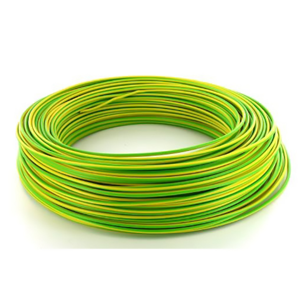 FIL RIGIDE HO7-VU 1,5MM2 VERT-JAUNE RLX 100M