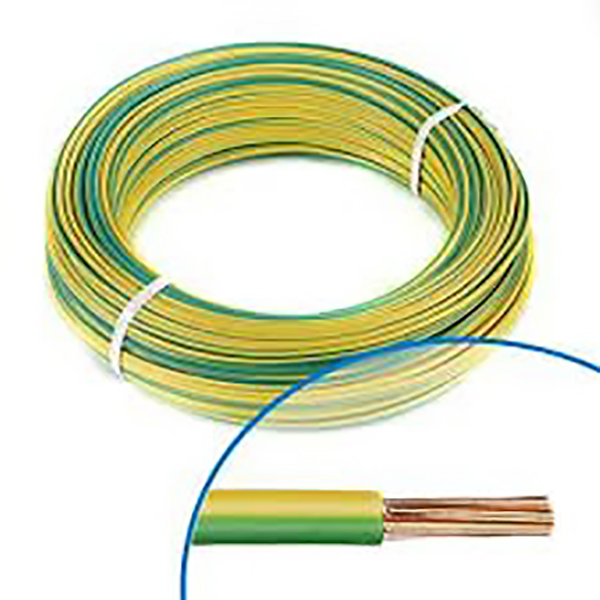 FIL RIGIDE HO7-VR 6MM2 VERT-JAUNE RLX 100M