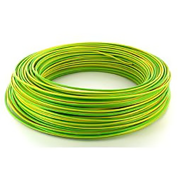 FIL SOUPLE HO7-VK 6MM2 VERT JAUNE ML T100