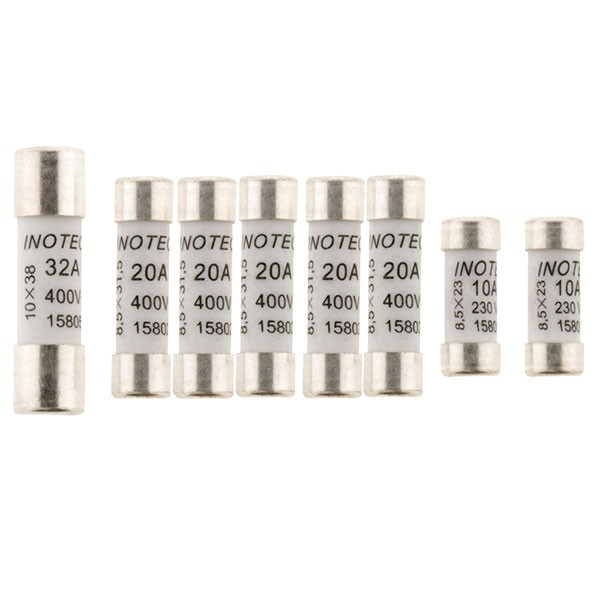 8 FUSIBLES 2X10A+5X20A+1X32A SANS VOYANT - NF