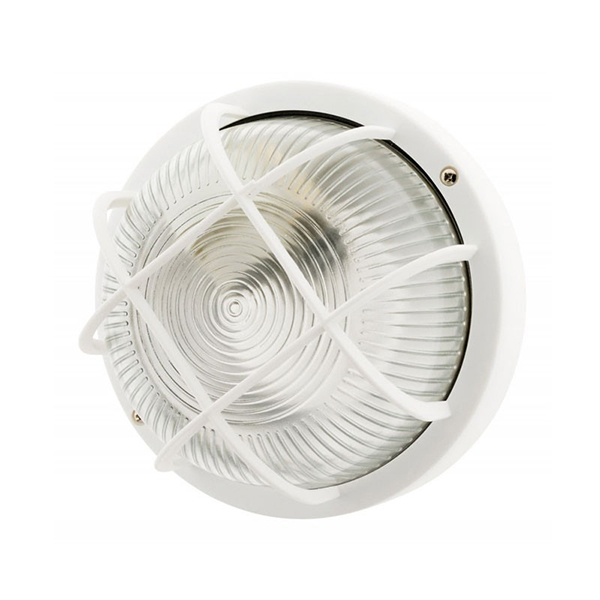 HUBLOT - ROND - 100W A VIS - IP44 - CLASS 2 + GRILLE DE PROTECTION