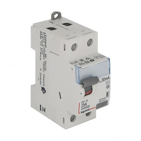 INTERRUPTEUR DIFFERENTIEL MODULAIRE 2P 25A 30MA AC 2MOD VIS/VIS 8628 LEGRAND