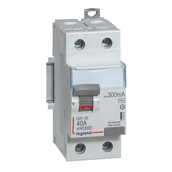 INTERRUPTEUR DIFFERENTIEL MODULAIRE 2P 40A 300MA AC 2MOD VIS/VIS REF 8692 LEGRAND