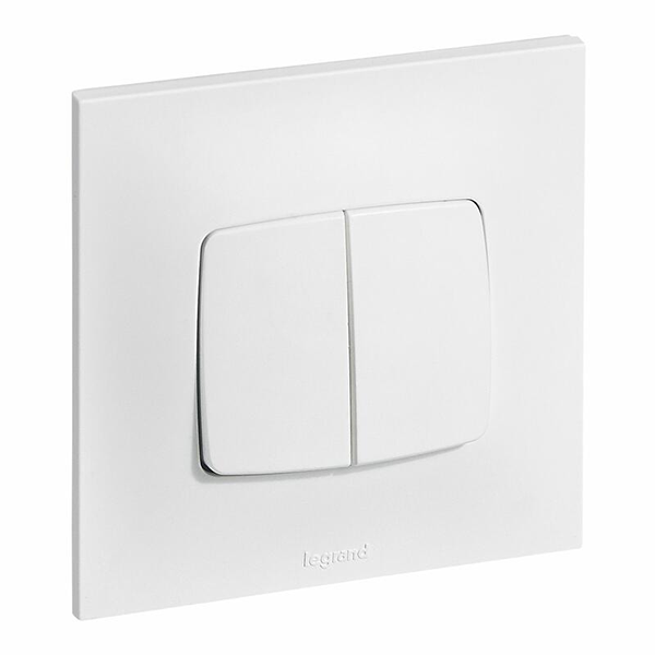 INTERRUPTEUR DUO 10A/100V NEPTUNE BLANC