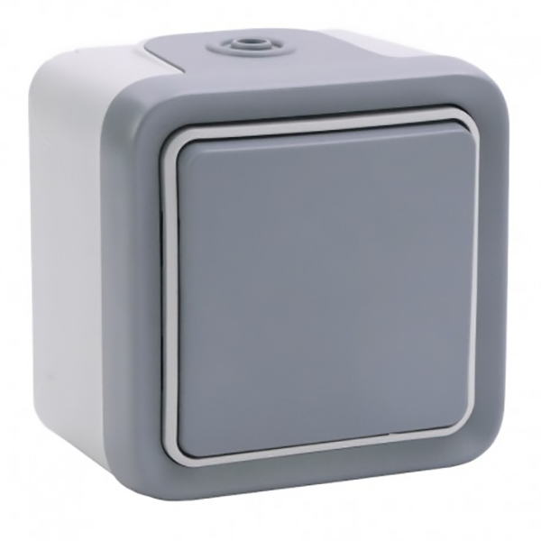 APPAREILLAGE INTER VV APPARENT ETANCHE IP55 IK07 GRIS PLEXO
