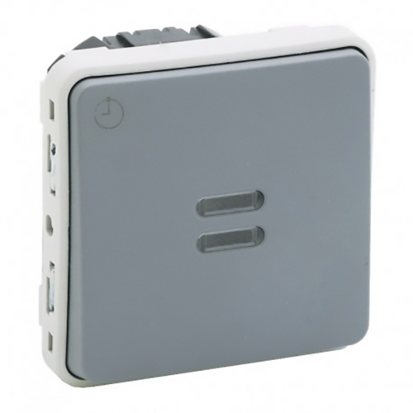 INTERRUPTEUR TEMPORISE 220V 25S/15MN GRIS