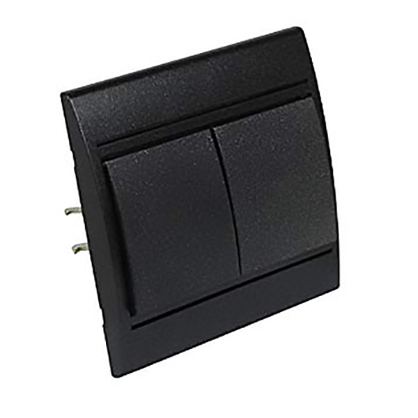 INTERRUPTEUR VA ET VIENT + BOUTON POUSSOIR ANTHRACITE DIAMANT