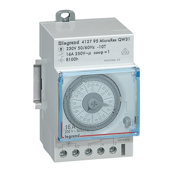 INTER-HORAIRE MODULAIRE ANALOGIQUE PROGRMMABLE MANUEL HEBDOMADAIRE CADRAN VERTICAL AVEC RESERVE DE MARCHE LEGRAND  412795