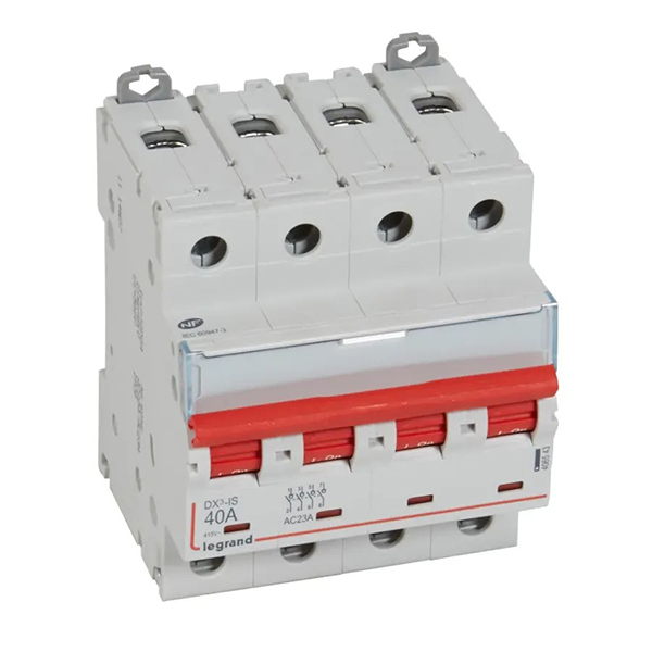 INTERRUPTEUR SECTIONNEUR MODULAIRE A DECLENCHEMENT 4P 40A 4MOD VIS/VIS 406543 LEGRAND
