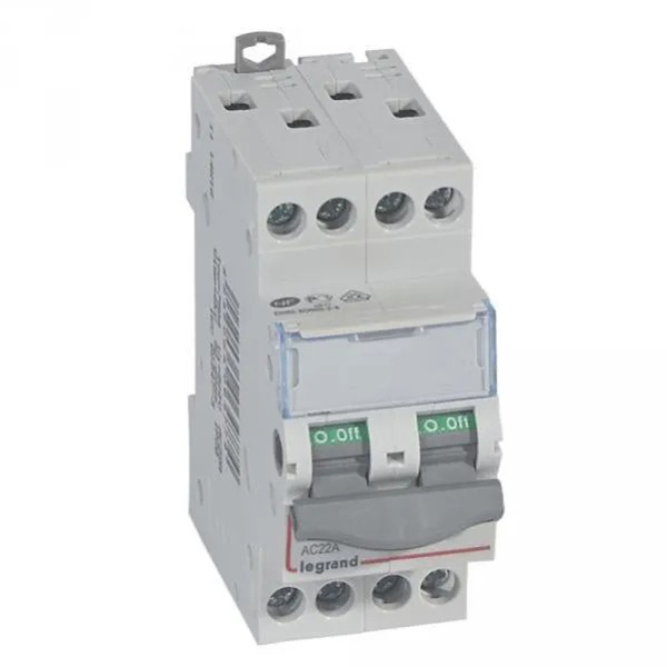 INTERRUPTEUR SECTIONNEUR MODULAIRE 4P 20A 2MOD VIS/VIS 406477 LEGRAND