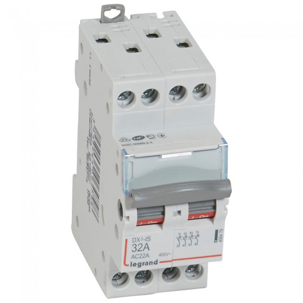 INTERRUPTEUR SECTIONNEUR MODULAIRE 4P 32A 2MOD VIS/VIS 406479 LEGRAND