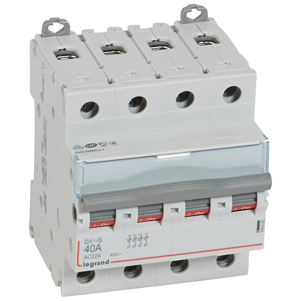 INTERRUPTEUR SECTIONNEUR MODULAIRE 4P 40A 4MOD VIS/VIS 406480 LEGRAND