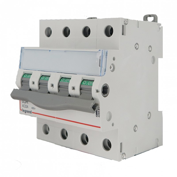 INTERRUPTEUR SECTIONNEUR MODULAIRE 4P 63A 4MOD VIS/VIS 406481 LEGRAND