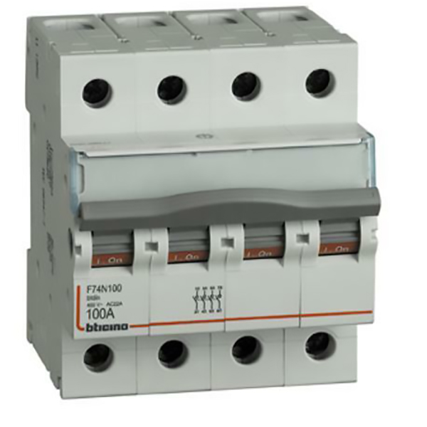 INTERRUPTEUR SECTIONNEUR MODULAIRE 4P 125A 4MOD VIS/VIS 406490 LEGRAND