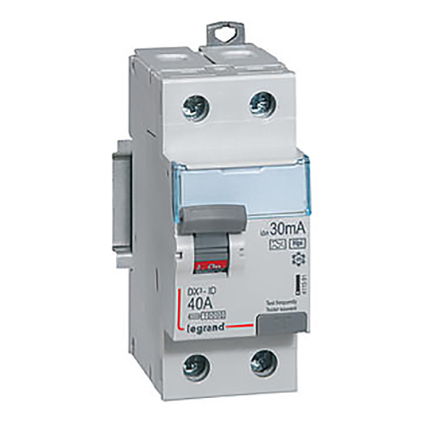 INTERRUPTEUR DIFFERENTIEL MODULAIRE 2P 40A 30MA HPI 2MOD VIS/VIS 411591 LEGRAND