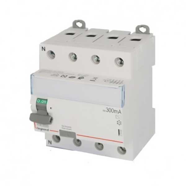 INTERRUPTEUR DIFFERENTIEL MODULAIRE 4P 40A 300MA AC SELECTIF 4MOD VIS/VIS 411668 LEGRAND