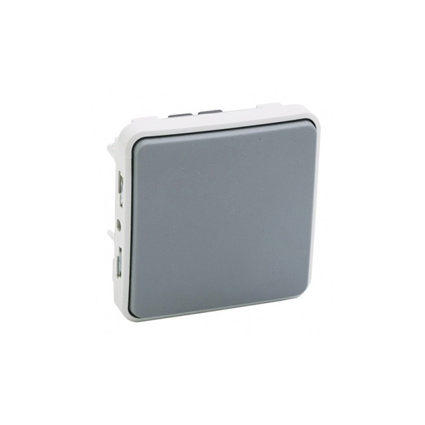 INTERRUPTEUR OU VA-ET-VIENT ETANCHE PLEXO COMPOSABLE IP55 10AX 250V - GRIS