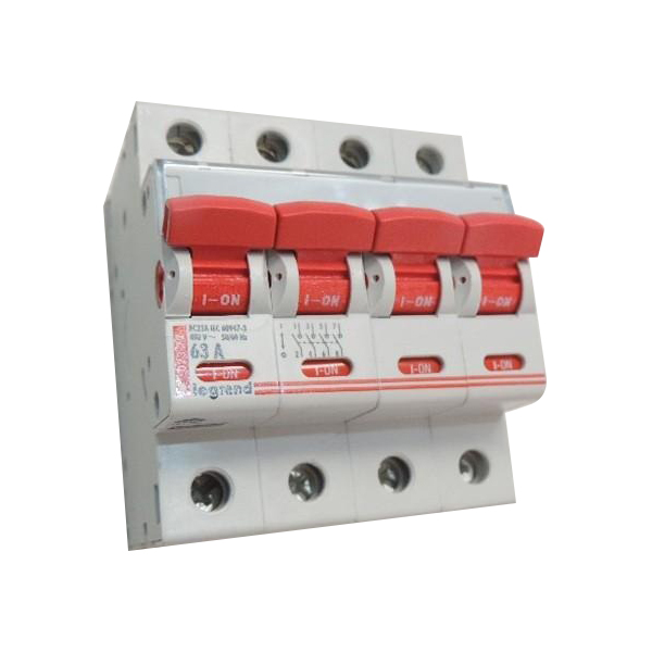 INTERRUPTEURT MODULAIRE A DECLENCHEMENT 4P 63A 400V 4MOD VIS/VIS 002377 LEGRAND