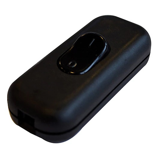 INTERRUPTEUR A BASCULE POUR LAMPE - BIPOLAIRE - NOIR