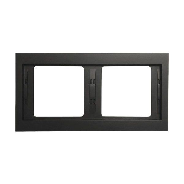 PLAQUE DOUBLE HORIZONTALE ANTHRACITE DIAMANT
