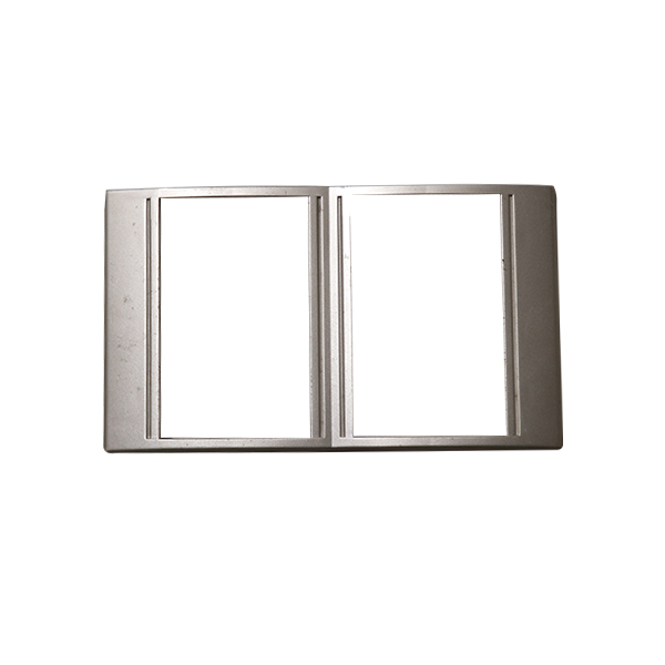 PLAQUE DOUBLE VERTICALE ASPECT METAL DIAMANT