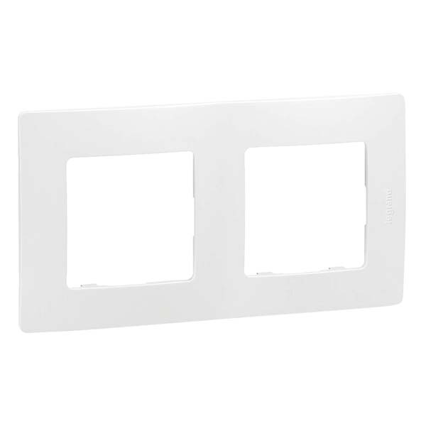 PLAQUE 2P ESPACE EVOLUTION BLANC