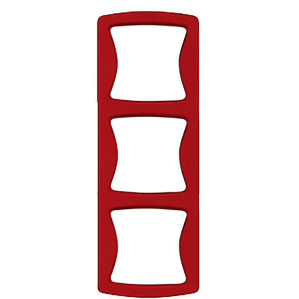 PLAQUE TRIPLE VERTIC ROUGE DIVINE