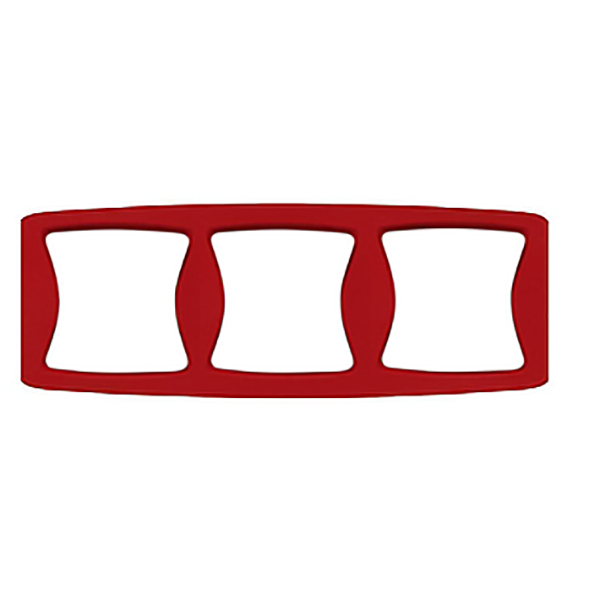 PLAQUE TRIPLE HORIZ ROUGE DIVINE