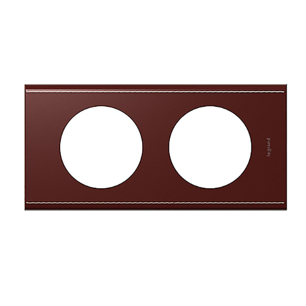 CELIANE _PLAQUE MAT 2 P CUIR LIE DE VIN (SANS PLAQUE