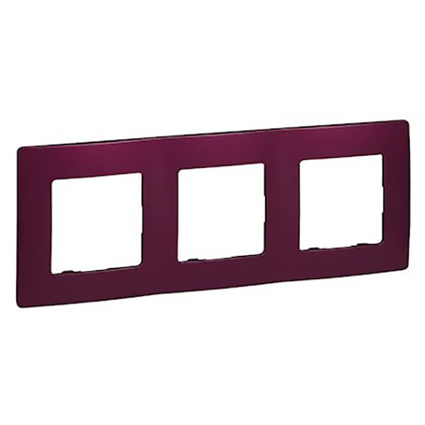APPAREILLAGE PLAQUE 3 POSTES PRUNE NILOE 96727 LEGRAND