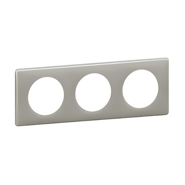 CARIVA PLAQUE 3POSTES GRIS - LEGRAND