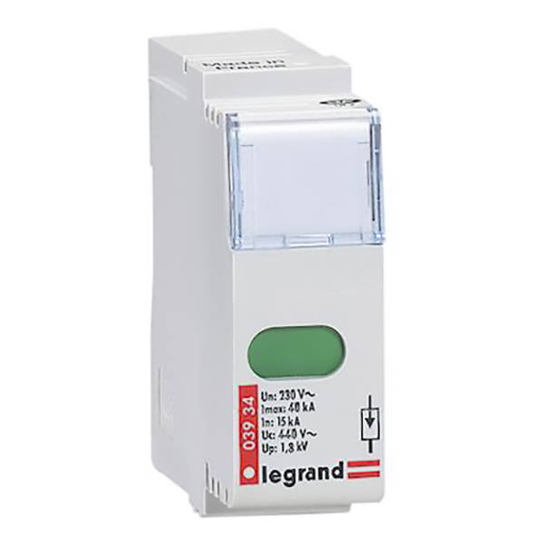 CASSETTE DE RECHANGE DE PARAFOUDRE 40KA POUR REF 003930/31/32/33 003934 LEGRAND