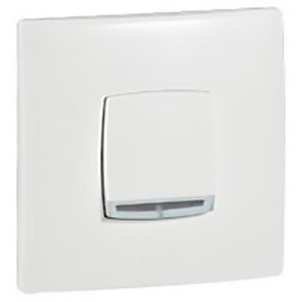 NEPTUNE POUSSOIR ENCASTRE LUMINEUX 6A 250V VIS/GRIFFE