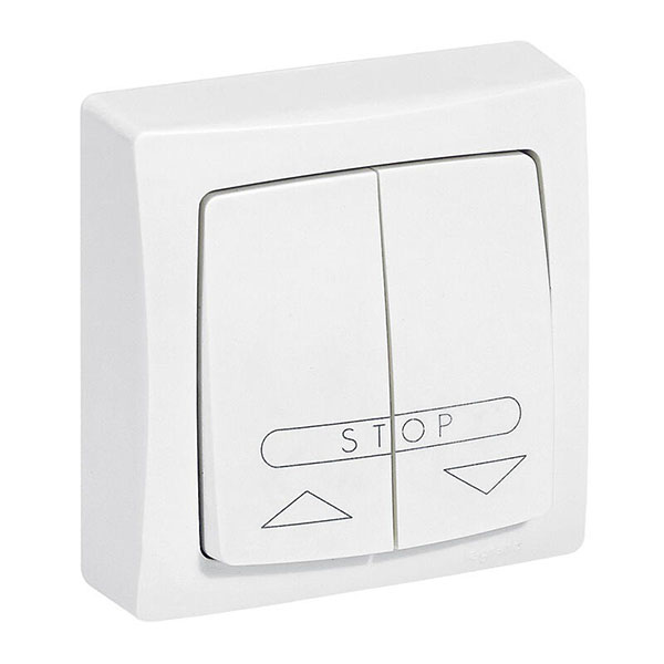 POUSSOIR POUR COMMANDE CENTRALISEE VOLETS ROULANTS APPAREILLAGE SAILLIE - BLANC