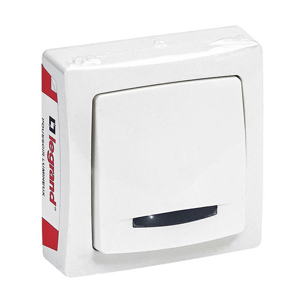 POUSSOIR LUMINEUX (VOYANT FOURNI) APPAREILLAGE SAILLIE - BLANC