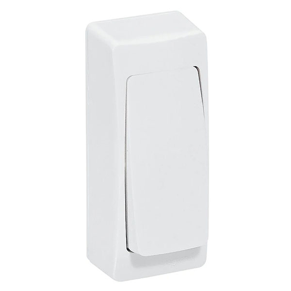 POUSSOIR VERSION ETROITE APPAREILLAGE SAILLIE - BLANC