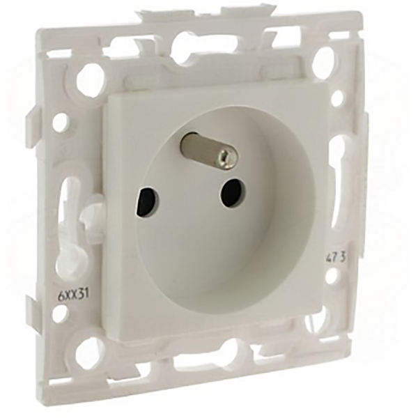 PRISE 2P+T ENC 16A 250V BLANC (SANS PLAQUE) CE