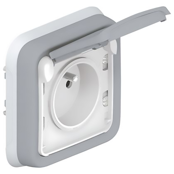 APPAREILLAGE PC ENCASTRE ETANCHE IP55 IK07 2P+T 16A GRIS PLEXO 69831 LEGRAND