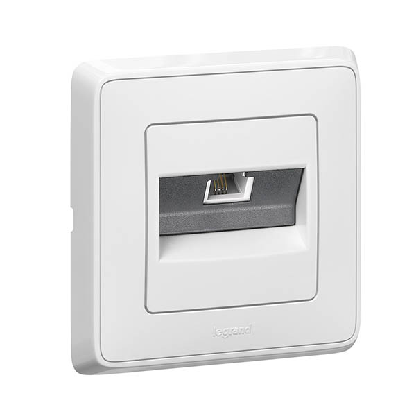 CARIVA APPAREILLAGE PRISE ENCASTRE RJ11 BLANC - LEGRAND