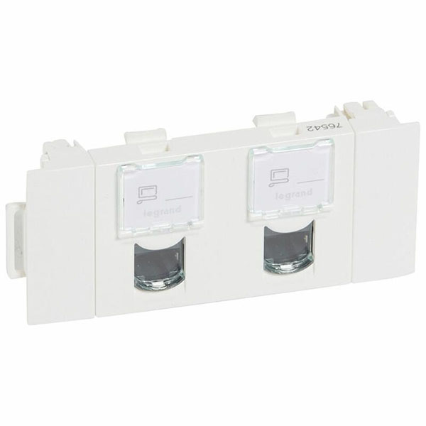 MOSAIC _PRISE 2XRJ45 CAT.5E FTP 3MODULES BLANC