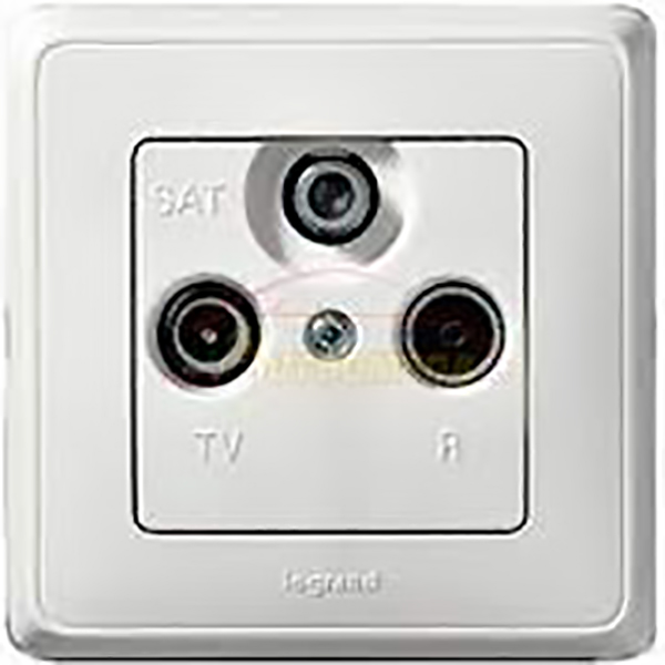 CARIVA APPAREILLAGE PRISE ENCASTRE SAT TV FM BLANC - LEGRAND