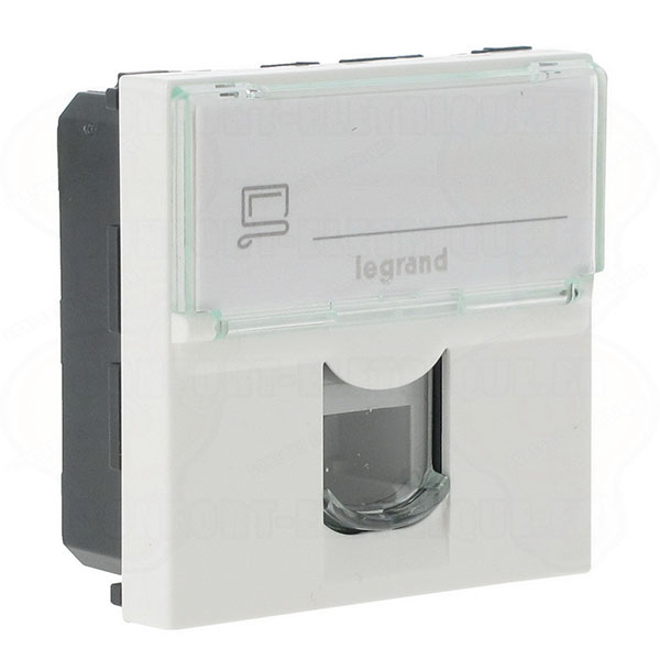 MOSAIC _PRISE RJ11 2MOD - BLANC