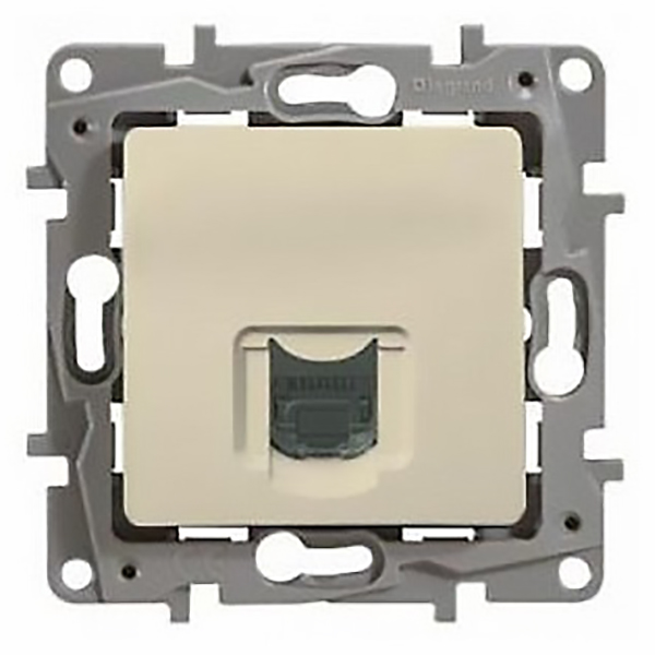 APPAREILLAGE PRISE ENCASTRE RJ45 CAT 6 IVOIRE NILOE 664877 LEGRAND